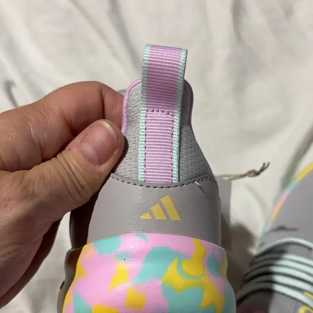 Adidas 3.5 Lite Racer Adapt 7.0 K Kids Gray with Multicolor Accents nwt